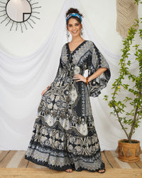 Cressida ebony glow bohemian maxi dress