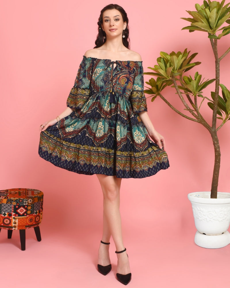 Rhea off-shoulder mini dress