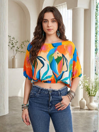 Elowen sunburst bloom boho top