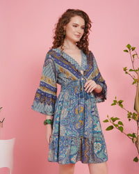 Boho drift blush short dress