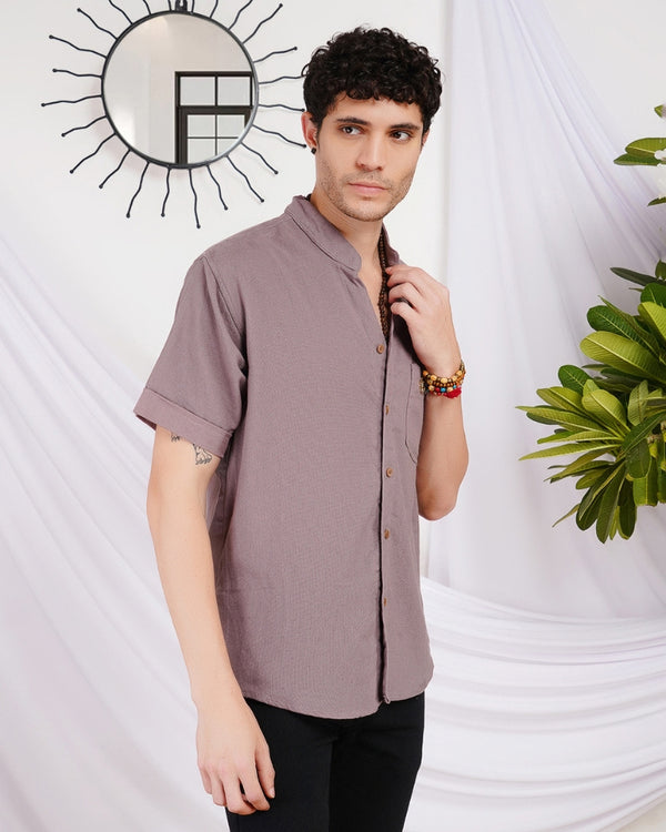 Fynn ash mauve breeze cotton shirt