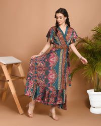 Naomi boheme wrap maxi dress