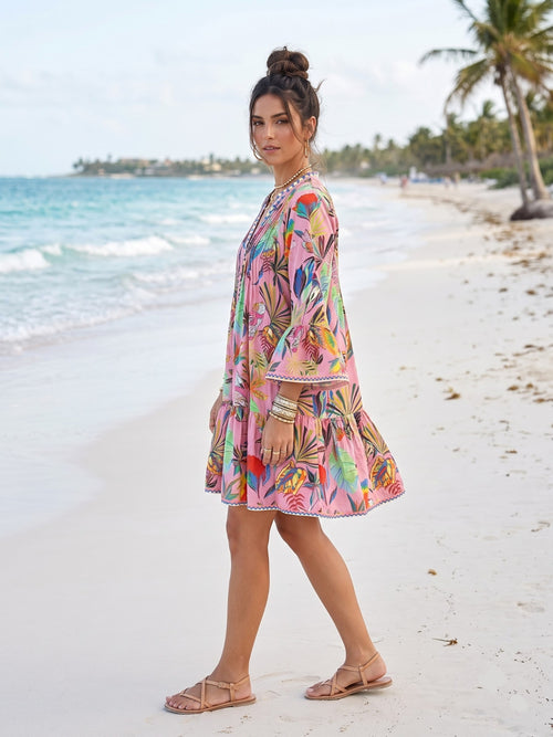 Maribel pink paradise mini dress
