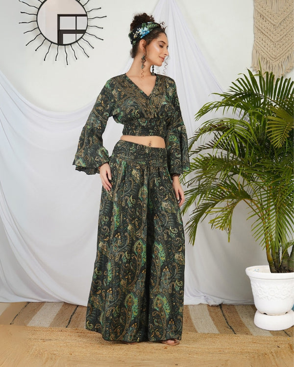 Aurora onyx palazzo co-ord set