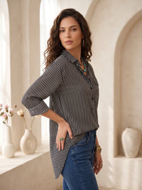Onyx whisper oversize popover shirt