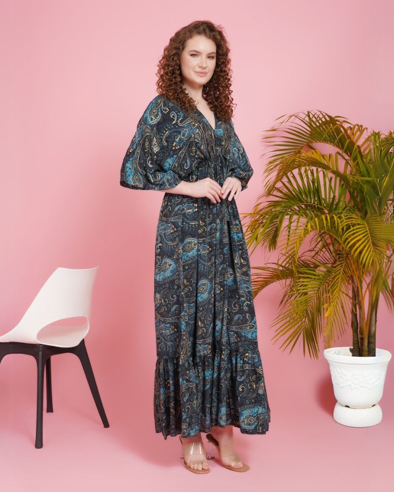 Starlit wanderer kimono maxi dress