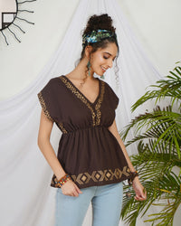 Cocoa dream boho top