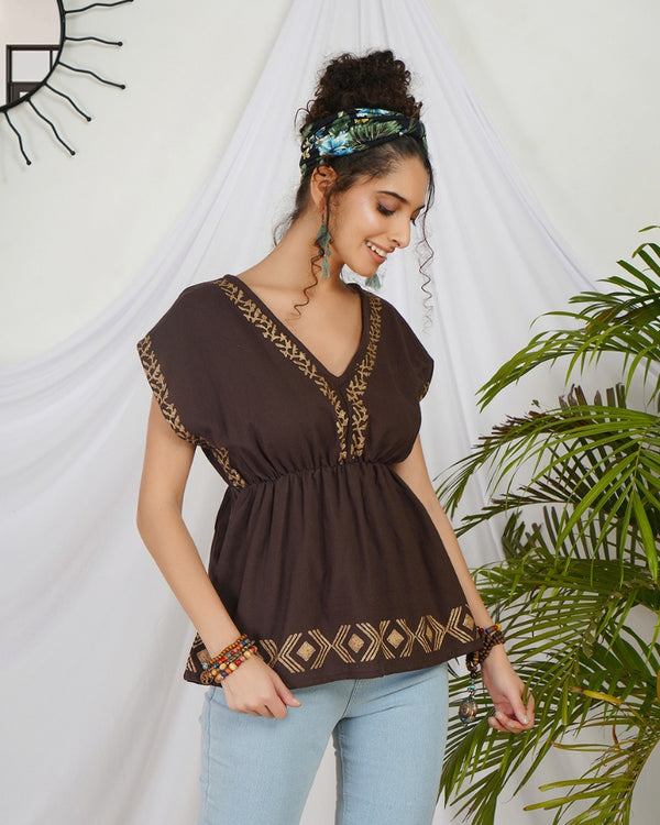 Cocoa dream boho top