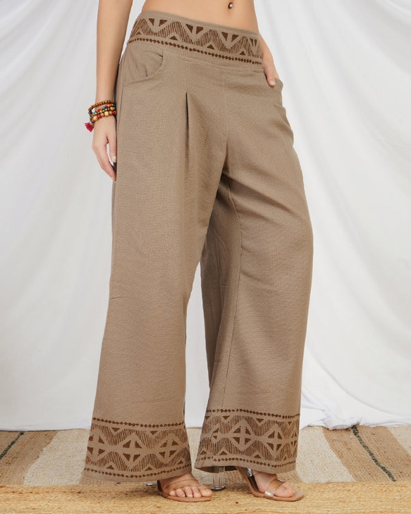 Terra muse wide legs cotton trouser