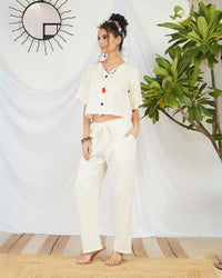 Nerissa vanilla mist cotton co-ord set