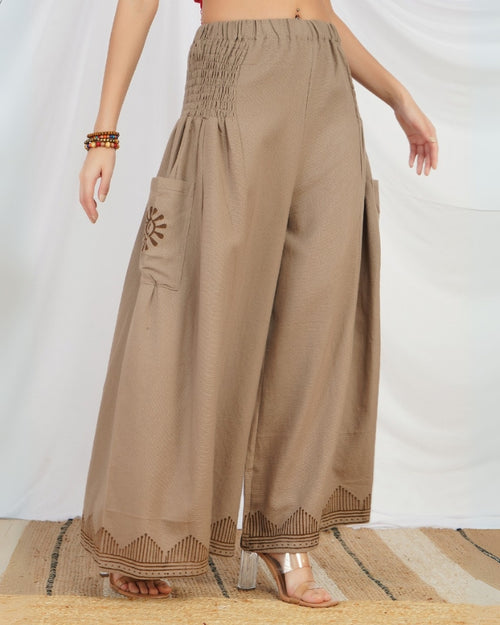 Desert dune cotton palazzo pants