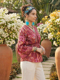 Briella pink dream peplum top