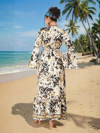 Elowen golden mist wrap dress