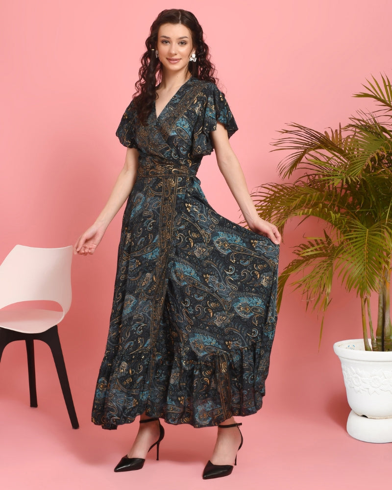 Juliette dusk maxi angrakha dress