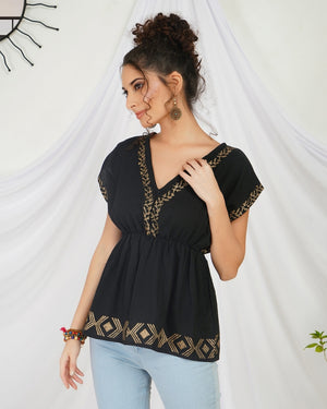 Elysia dark muse boho top