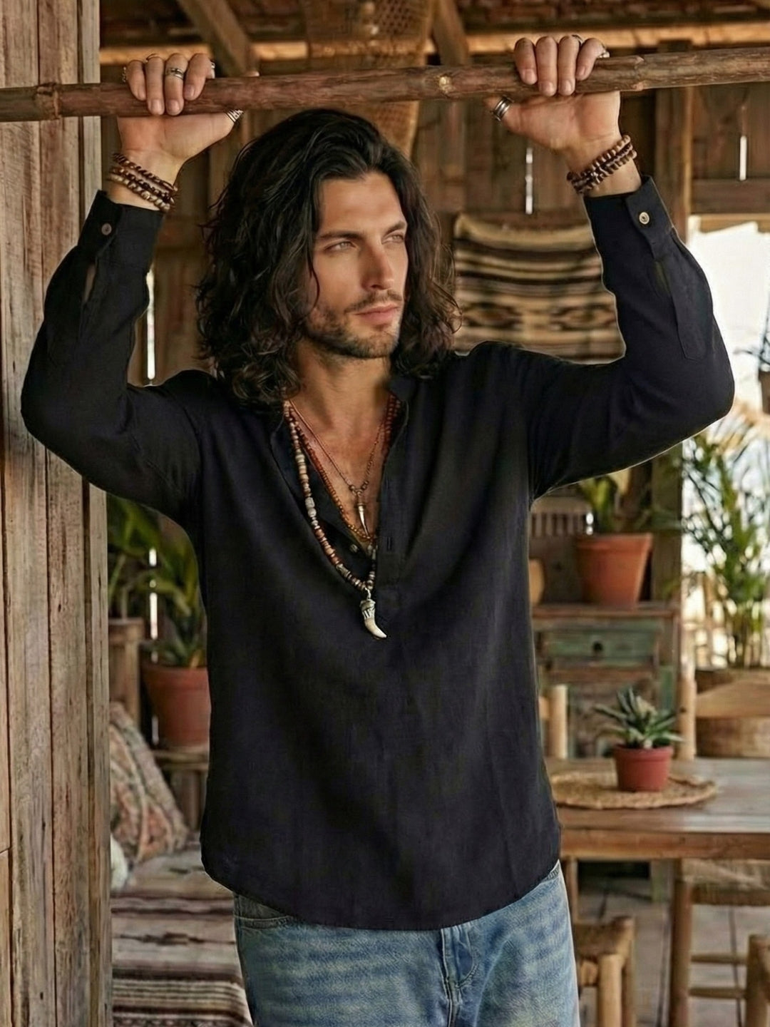 Griffin night-onyx cotton shirt