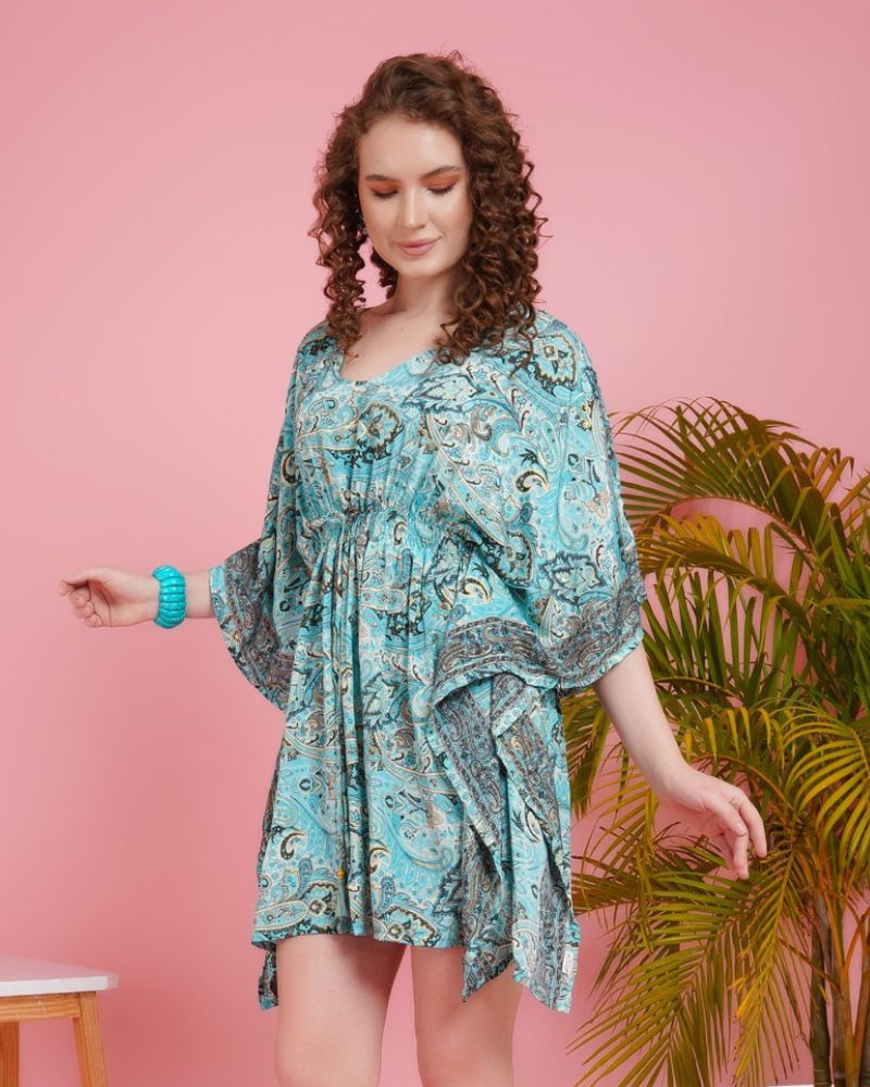 Elina frosted kaftan mini dress