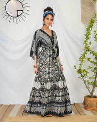 Cressida ebony glow bohemian maxi dress