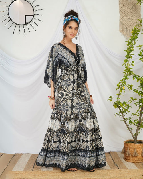 Cressida ebony glow bohemian maxi dress