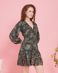 Kaia enchanted emerald mini dress