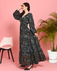 Tara goldleaf maxi dress