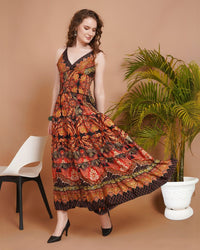 Soraya sunset ember maxi dress