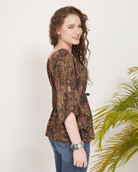 Purple haze paisley kaftan top