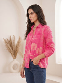 Amelie pink mirage boho shirt