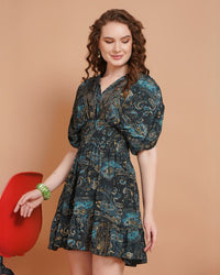 Electric twilight short dress