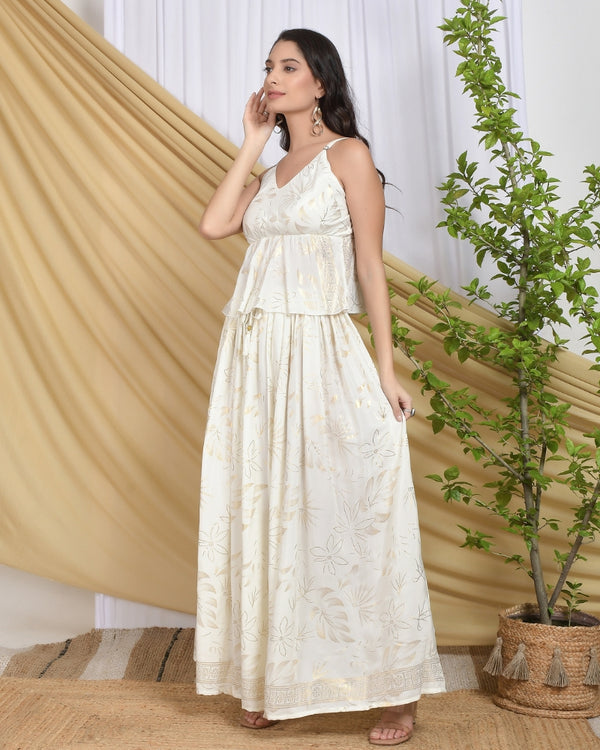 Celeste ivory gold co-ord set