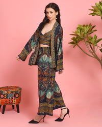 Yamika mosaic firefly 3 piece co-ord set