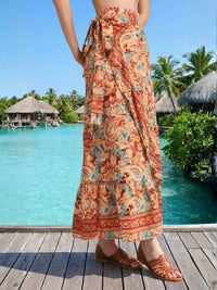 Elira cinnamon tide boho wrap skirt