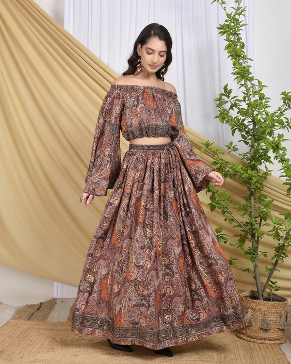 Siena off-shoulder skirt co-ord set