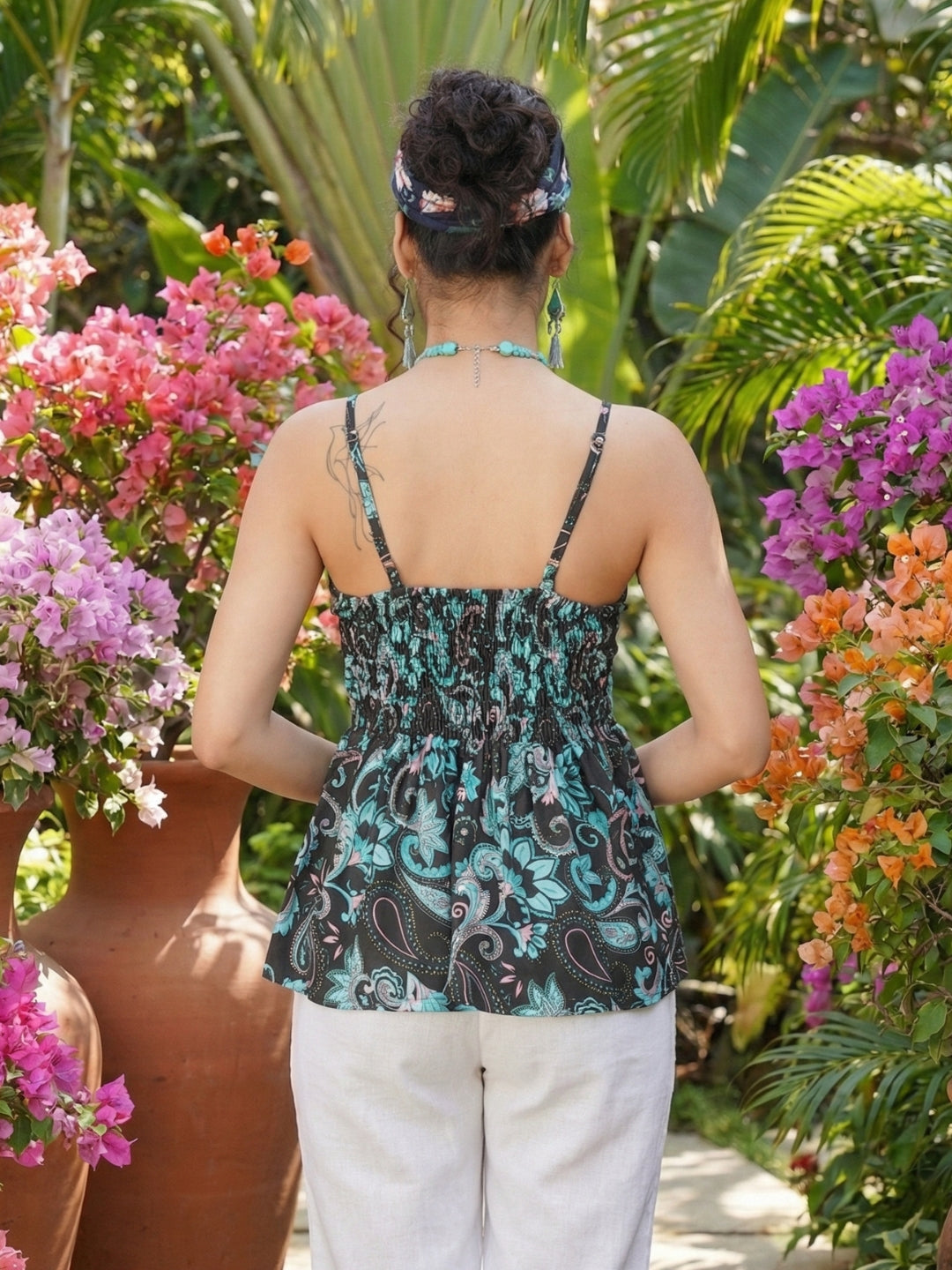 Aralyn aqua muse spaghetti top