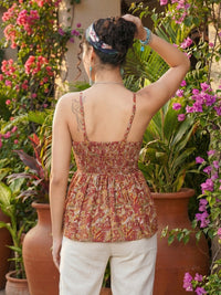 Merlina crimson-muse spaghetti top