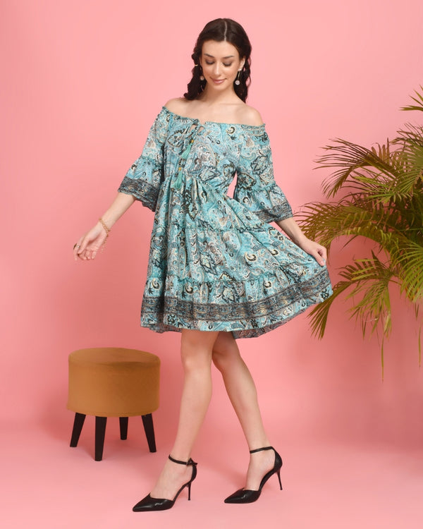 Luna tides off-shoulder mini dress