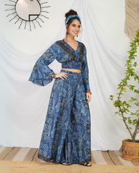 Sapphire glow palazzo co-ord set