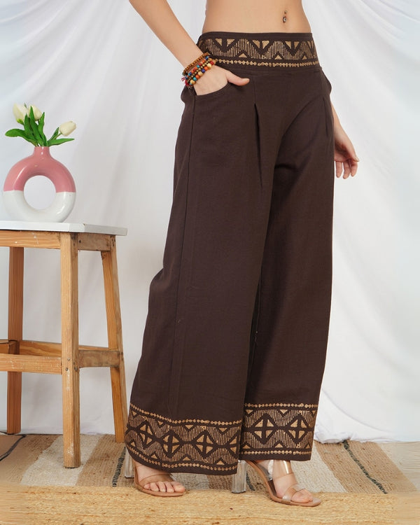 Sierra bloom wide leg cotton trouser