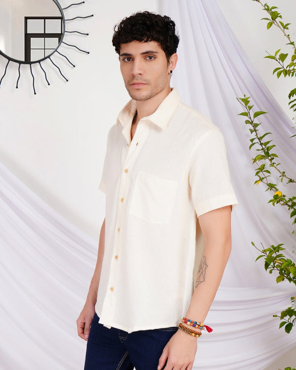Axel creamstone boho cotton shirt