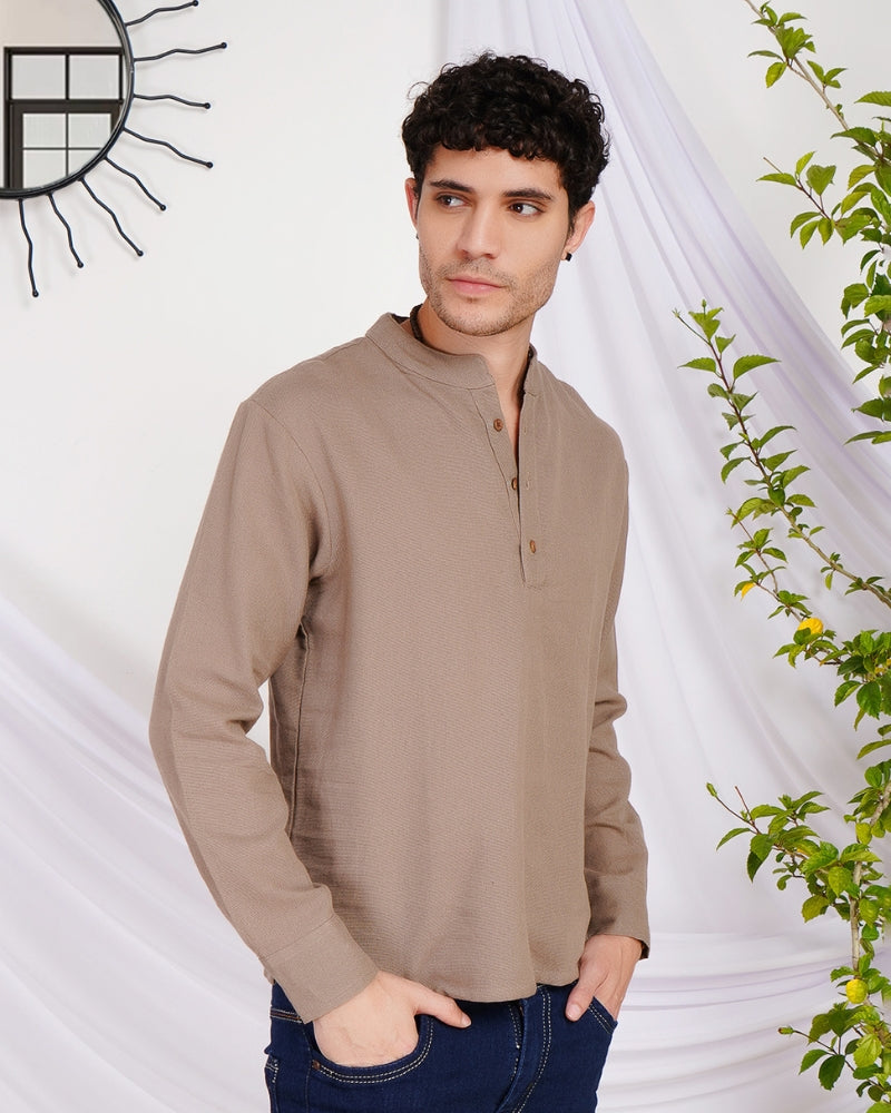 Alder sandstone cotton shirt