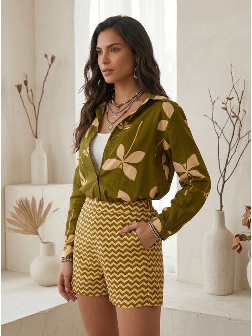 Elaria olive grove cotton co-ord set