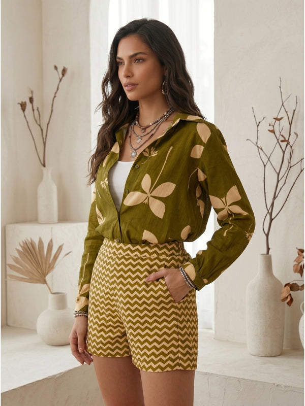 Elaria olive grove cotton co-ord set