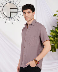 Remy ash plum cotton shirt