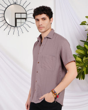 Remy ash plum cotton shirt