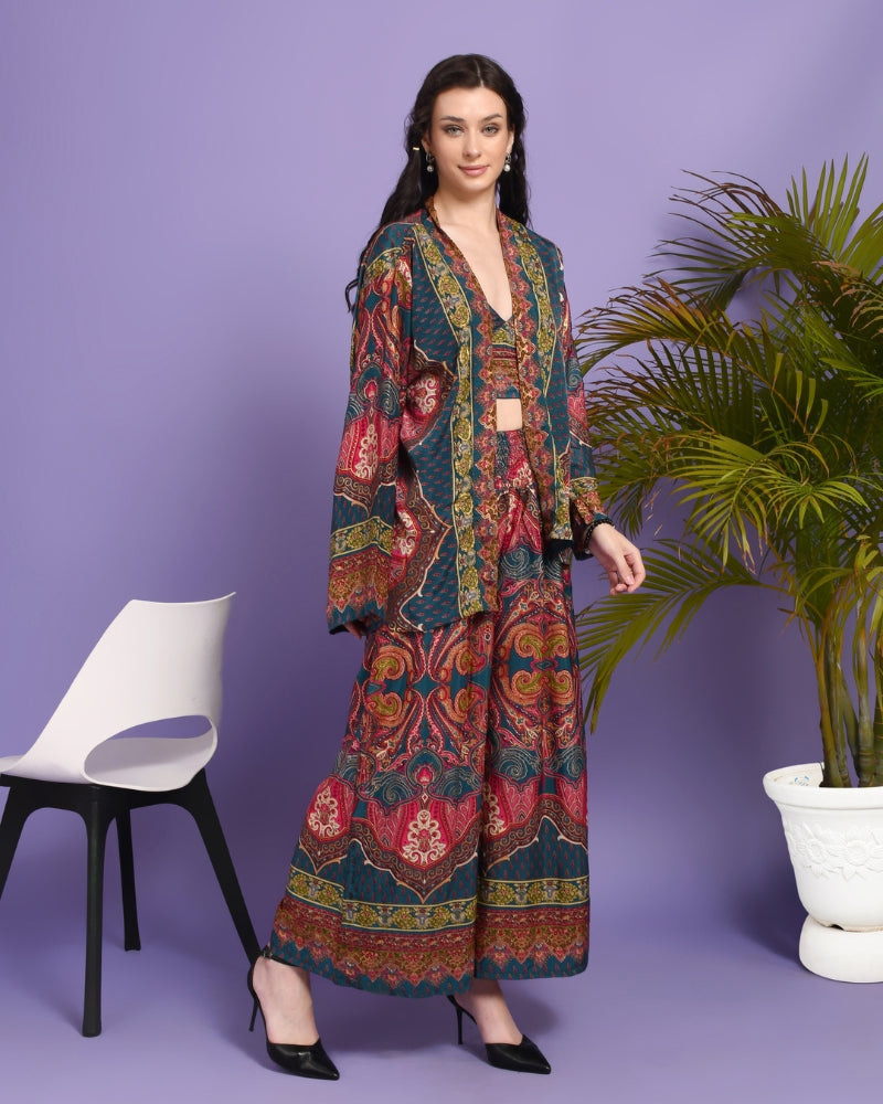 Avani foil whisper 3 piece co-ord set