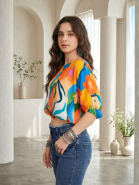 Elowen sunburst bloom boho top
