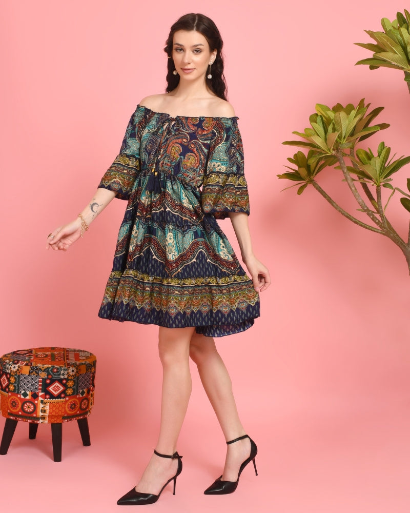 Rhea off-shoulder mini dress