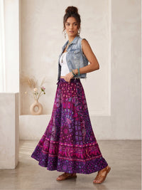 Plum mirage bohemian skirt