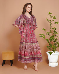 Pink mirage paisley maxi dress