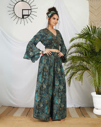 Amira ocean whirl palazzo co-ord set